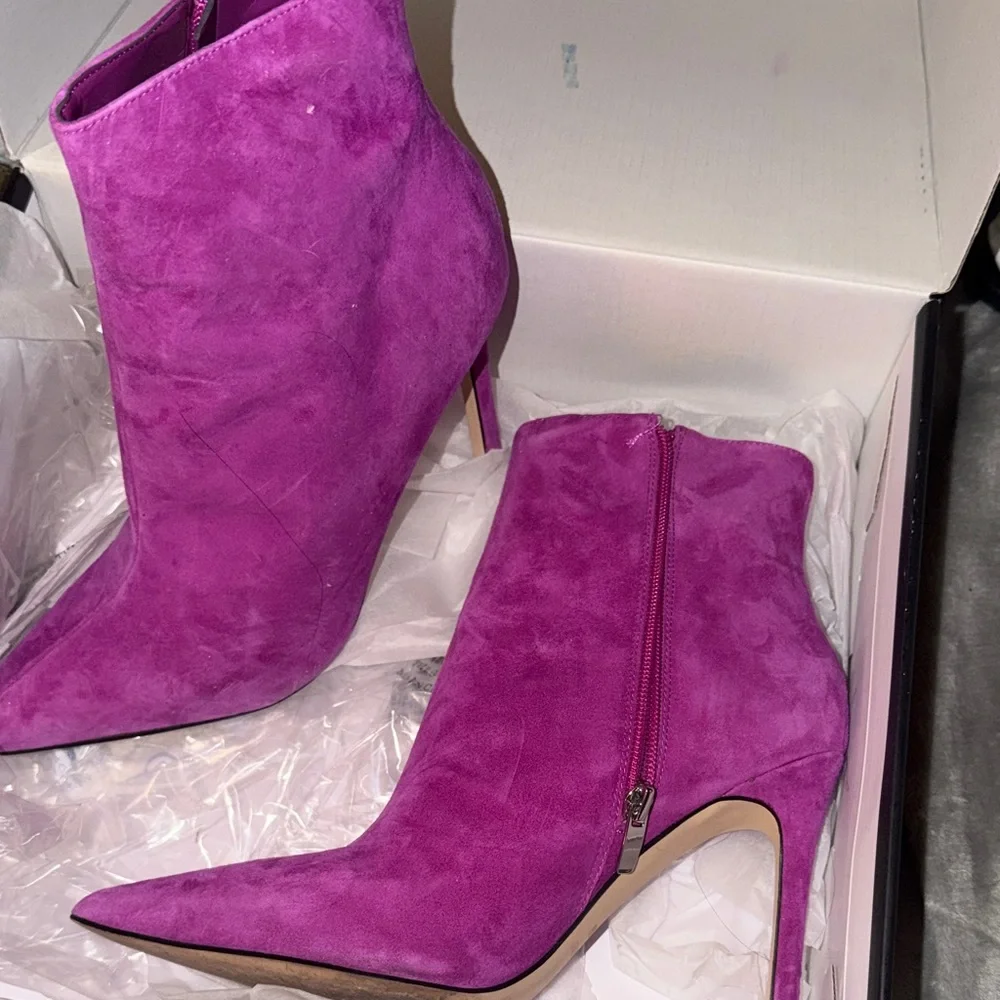 Nine West Fuchsia Heeled Boots - Picture 1 of 5